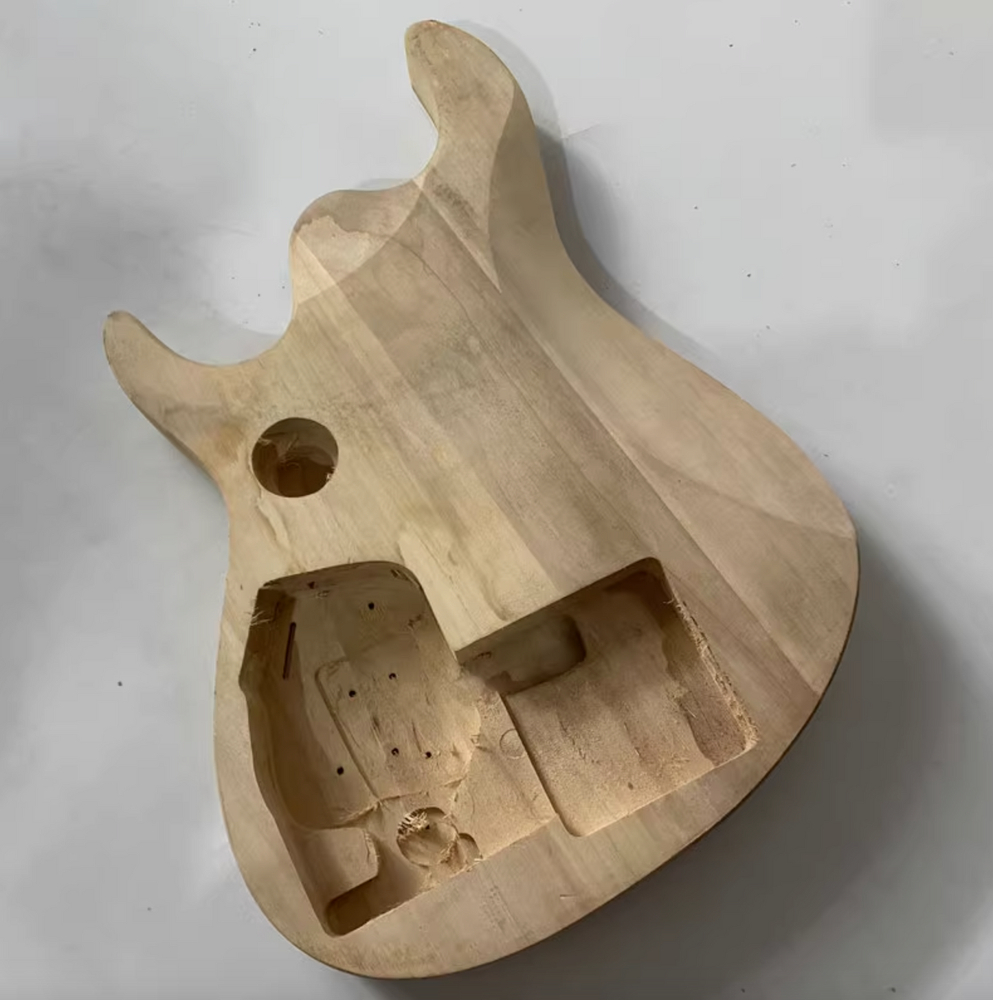 Basswood Guitar HH Body with Veneer Tiger Maple Top DIY Project