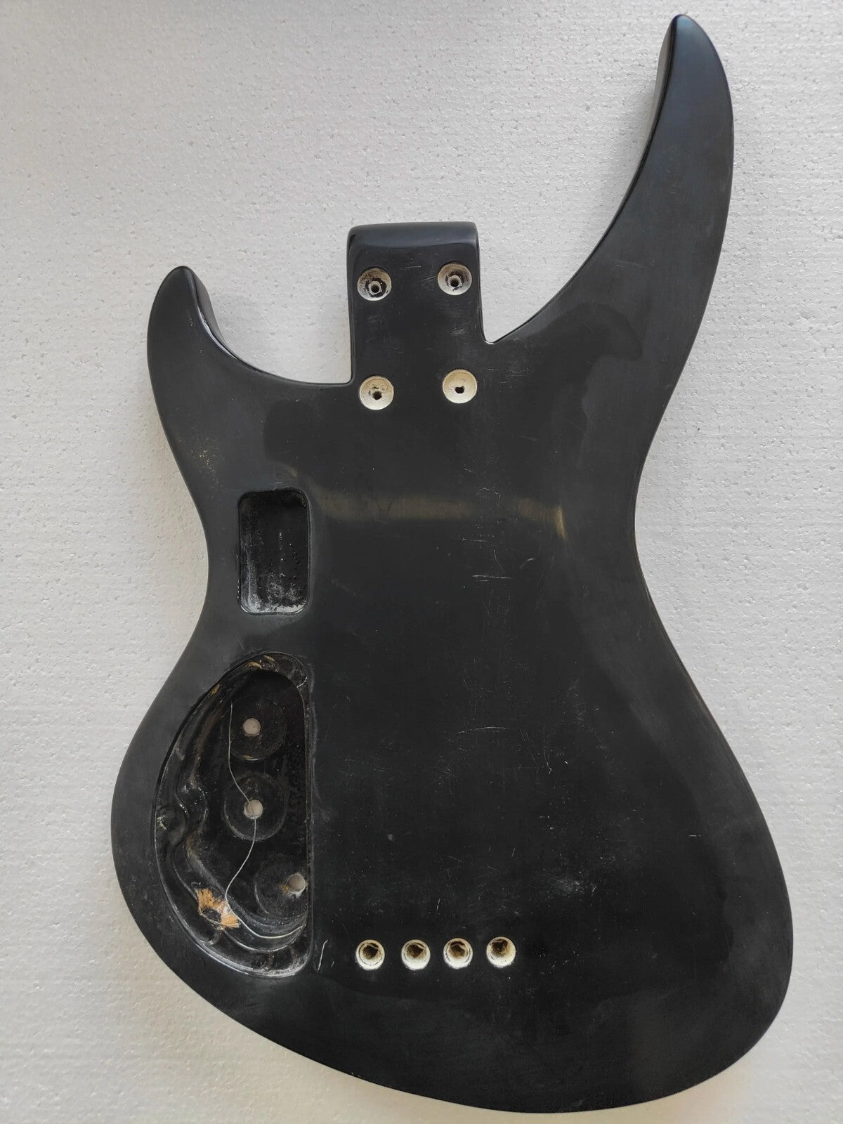 Black Basswood 4 String Electric Bass Body DIY Project