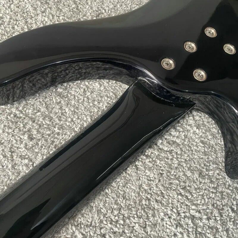 Harley Benton Black 4 String Electric Bass, Maple Neck, Basswood Body