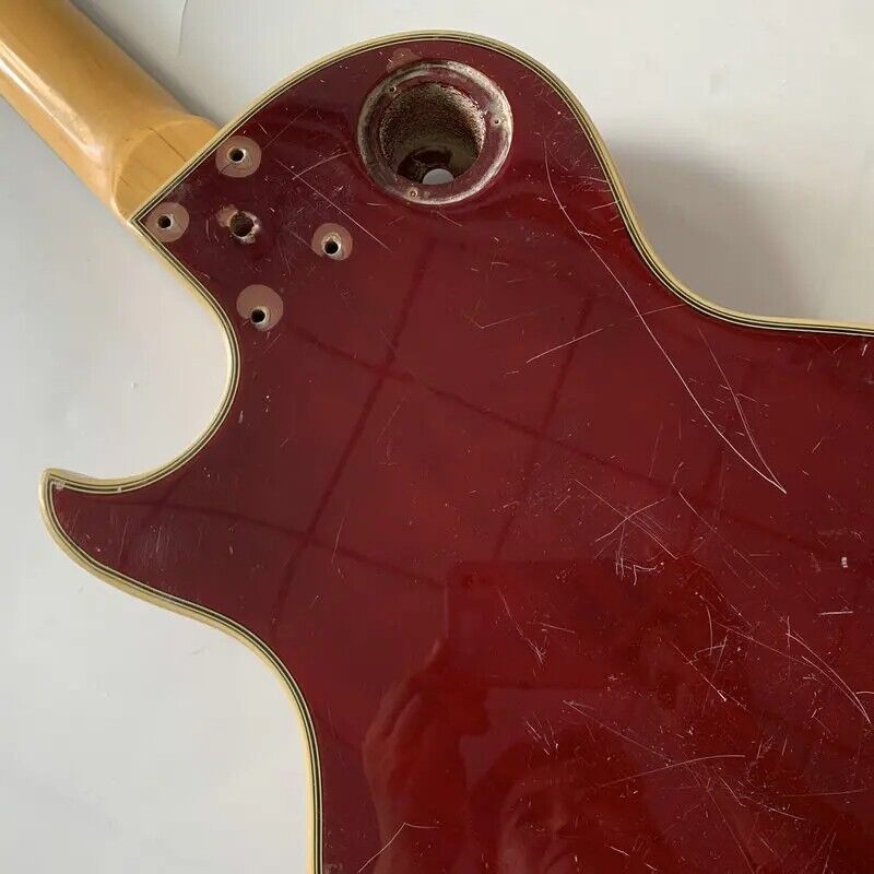 Red DIY Project Guitar Mahogany Body with Maple Neck, Rosewood Fingerboard