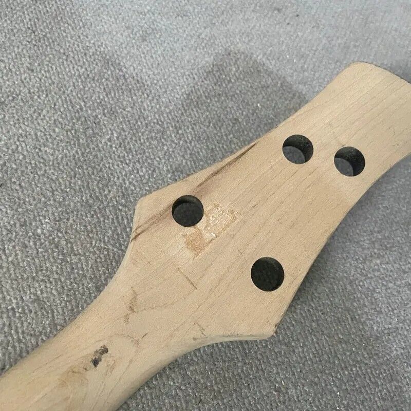 Custom DIY Project 4 String Bass Maple Wood Neck, Rosewood 24 Frets Fretboard