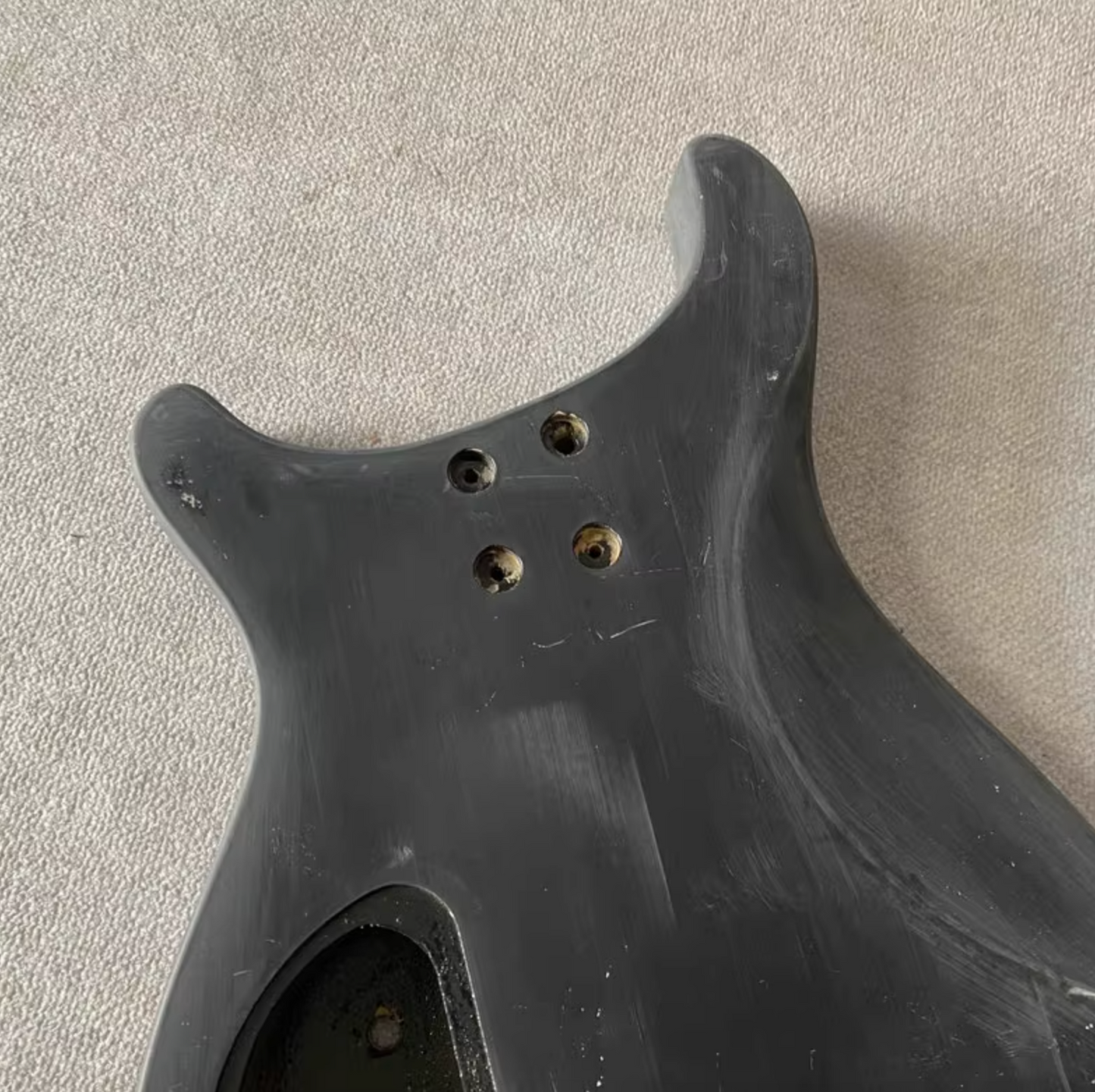 Black Double Cutaway Guitar Solid Basswood Body DIY Project