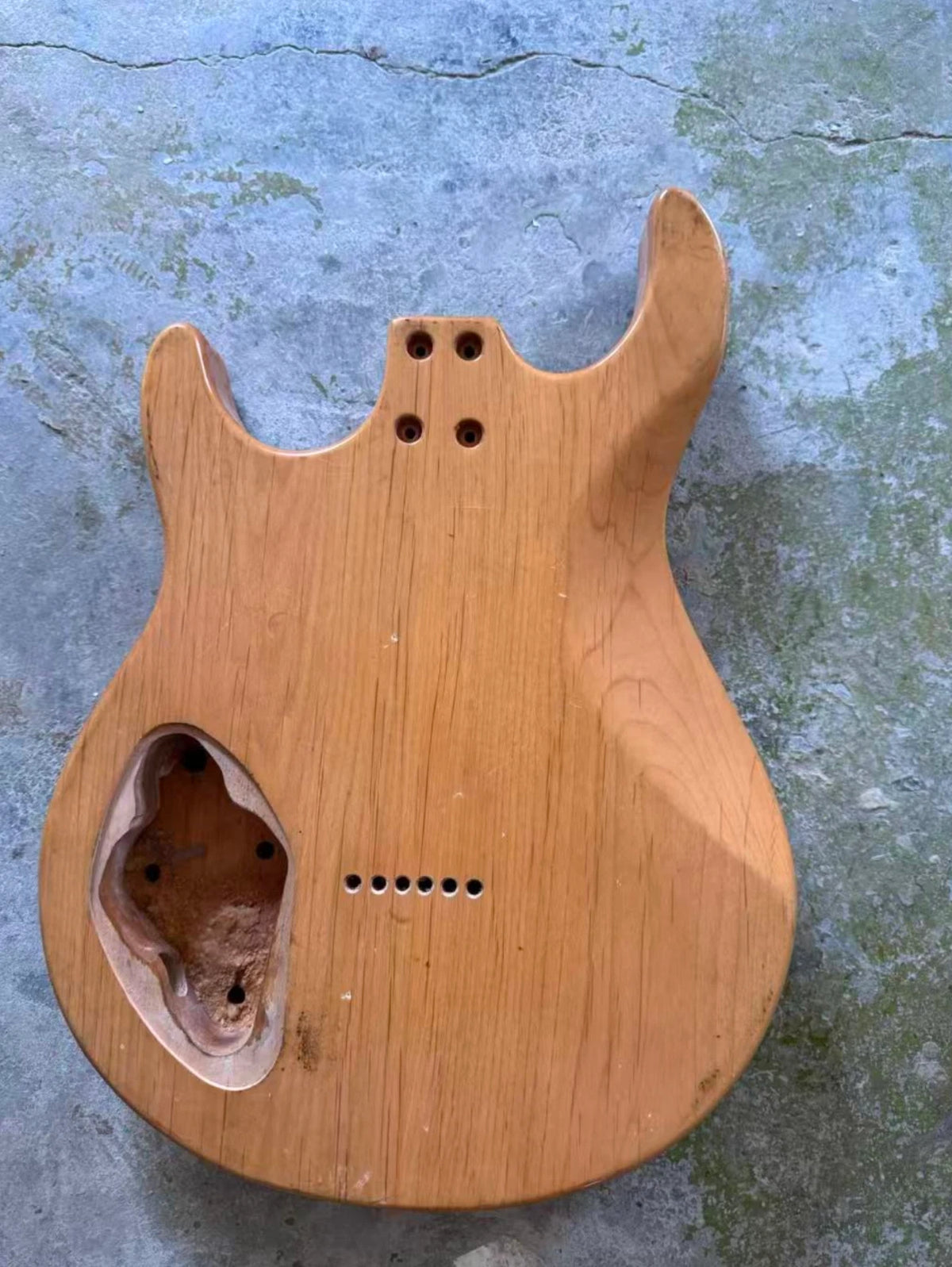 Orange Quilted Maple Top HH Guitar DIY Project Body