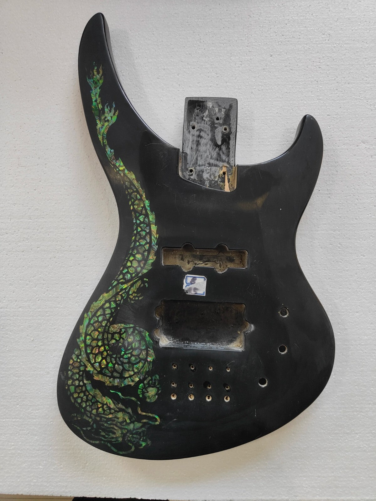 Black Basswood 4 String Electric Bass Body DIY Project
