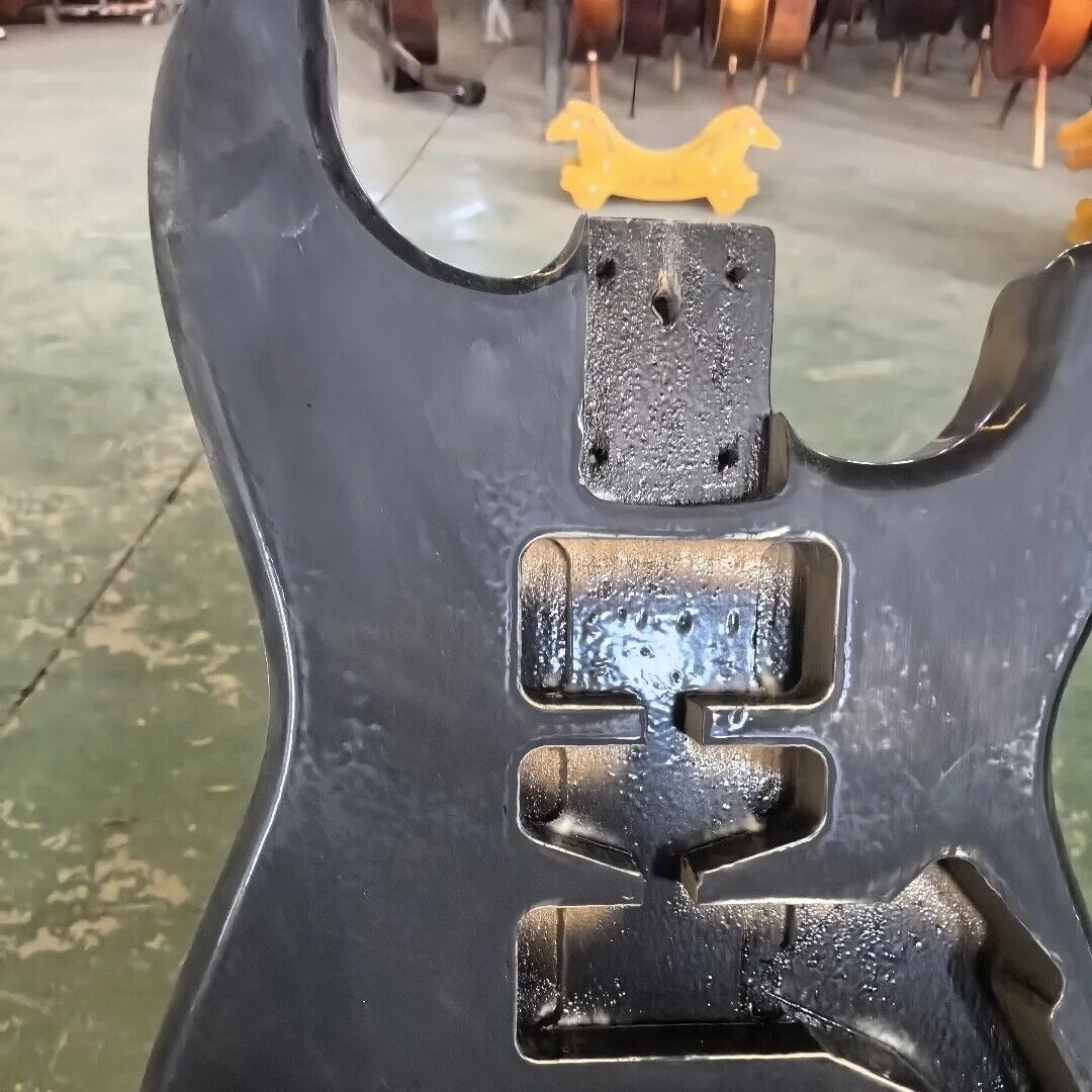 Black Poplar Wood Guitar Body HSH DIY Project Fit Strat Stratocaster