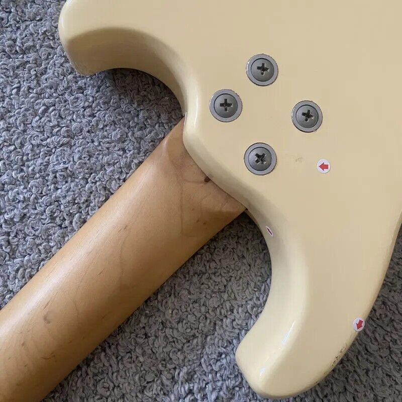 Cream Left Handed 6 String Mandolin Guitar, Maple Neck and Fingerboard