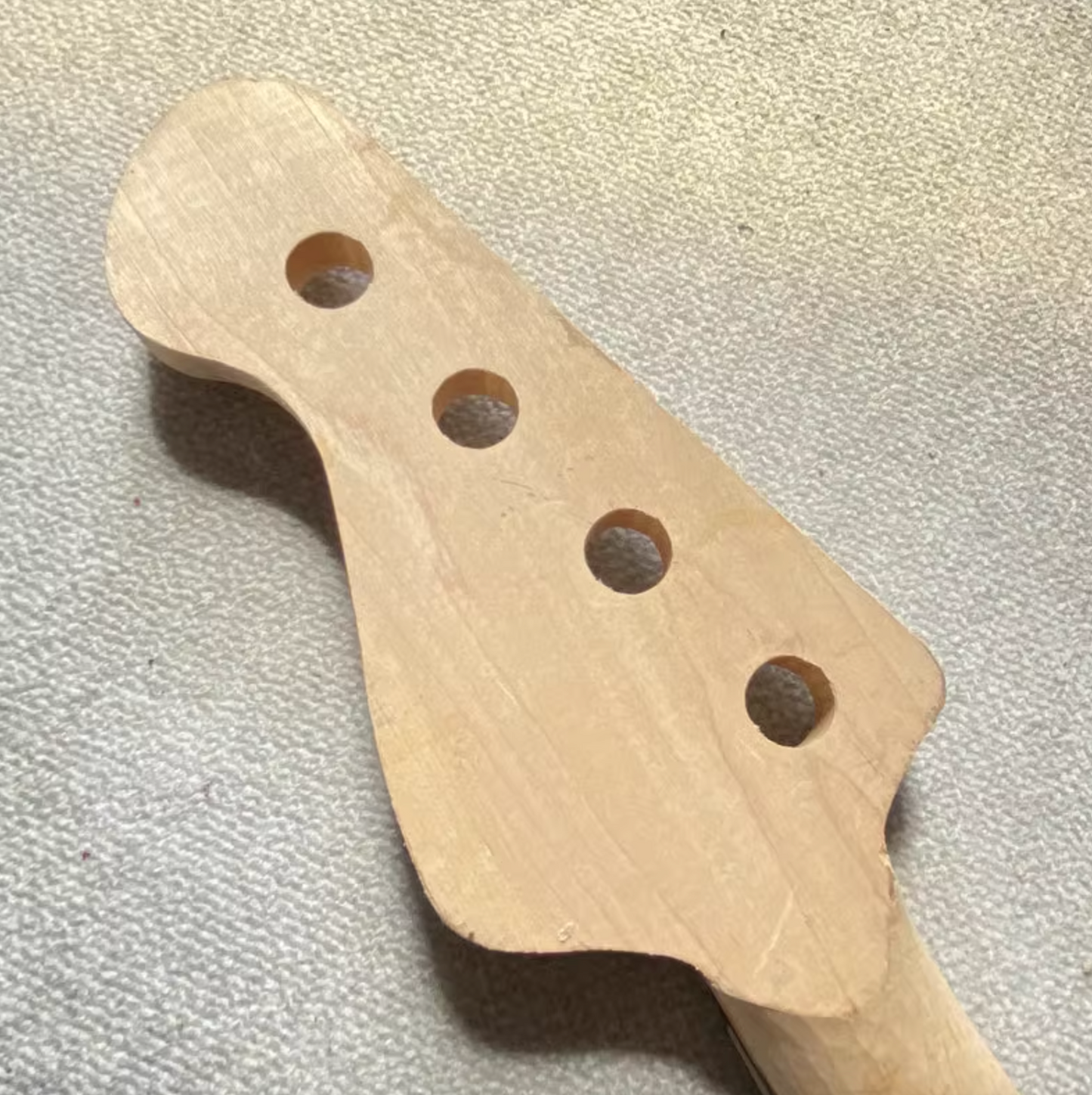 Fretless Maple Wood 4 String Bass Neck, Rosewood Fingerboard DIY Project