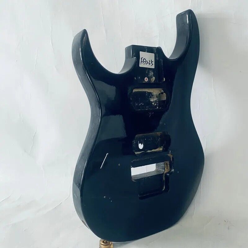Glossy Black Left Handed HH Guitar Double Cutaway Body DIY Project