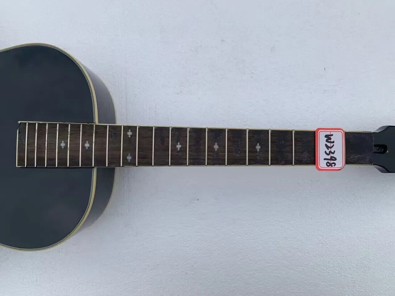 Glossy Black Dobro Resonator Guitar Body, Maple Neck, Rosewood Fingerboard