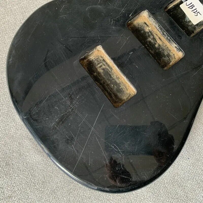 Black 4 String Electric Bass Basswood Body DIY Project