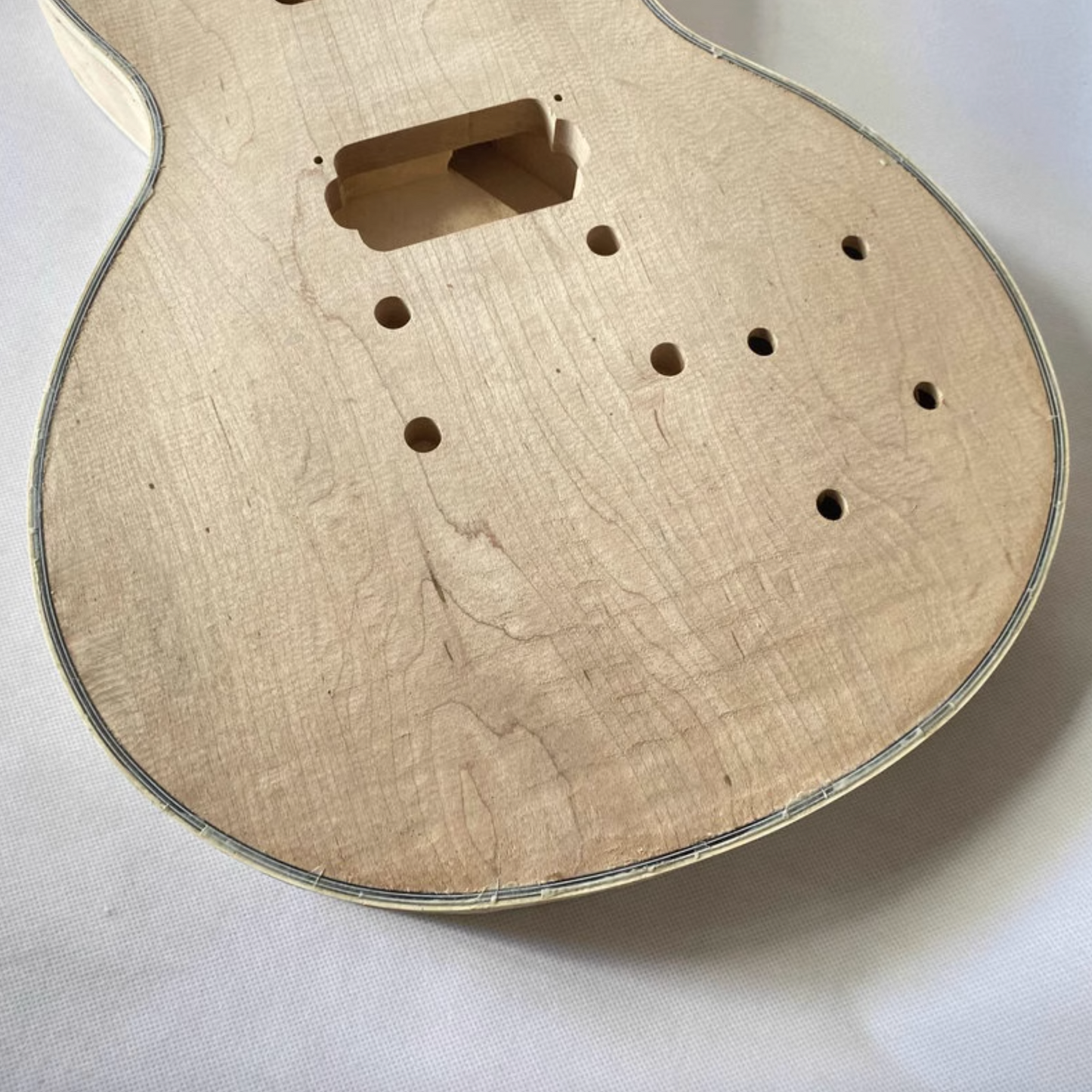 Veneer Maple Top Unfinished Guitar Basswood Body Fit LP Les Paul DIY Project