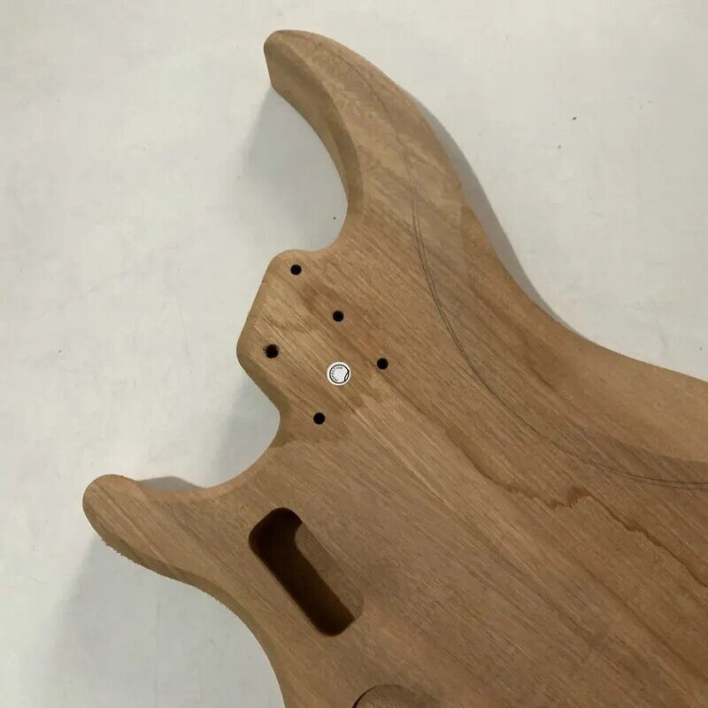 Mahogany Wood 4 String Electric Bass Guitar Body DIY Project
