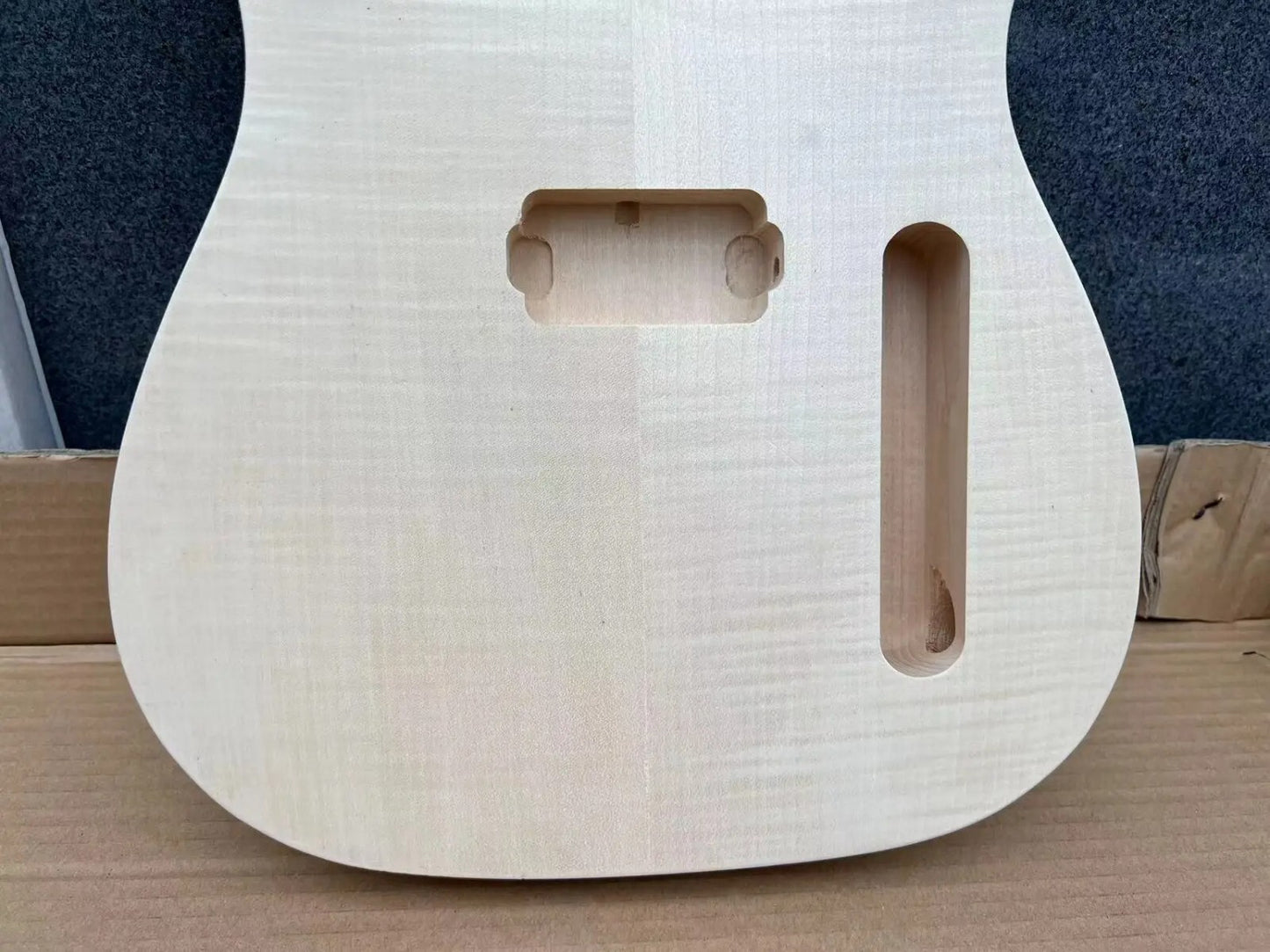 HH Mahogany Guitar Body with Tiger Maple Top Fit Telecaster Tele