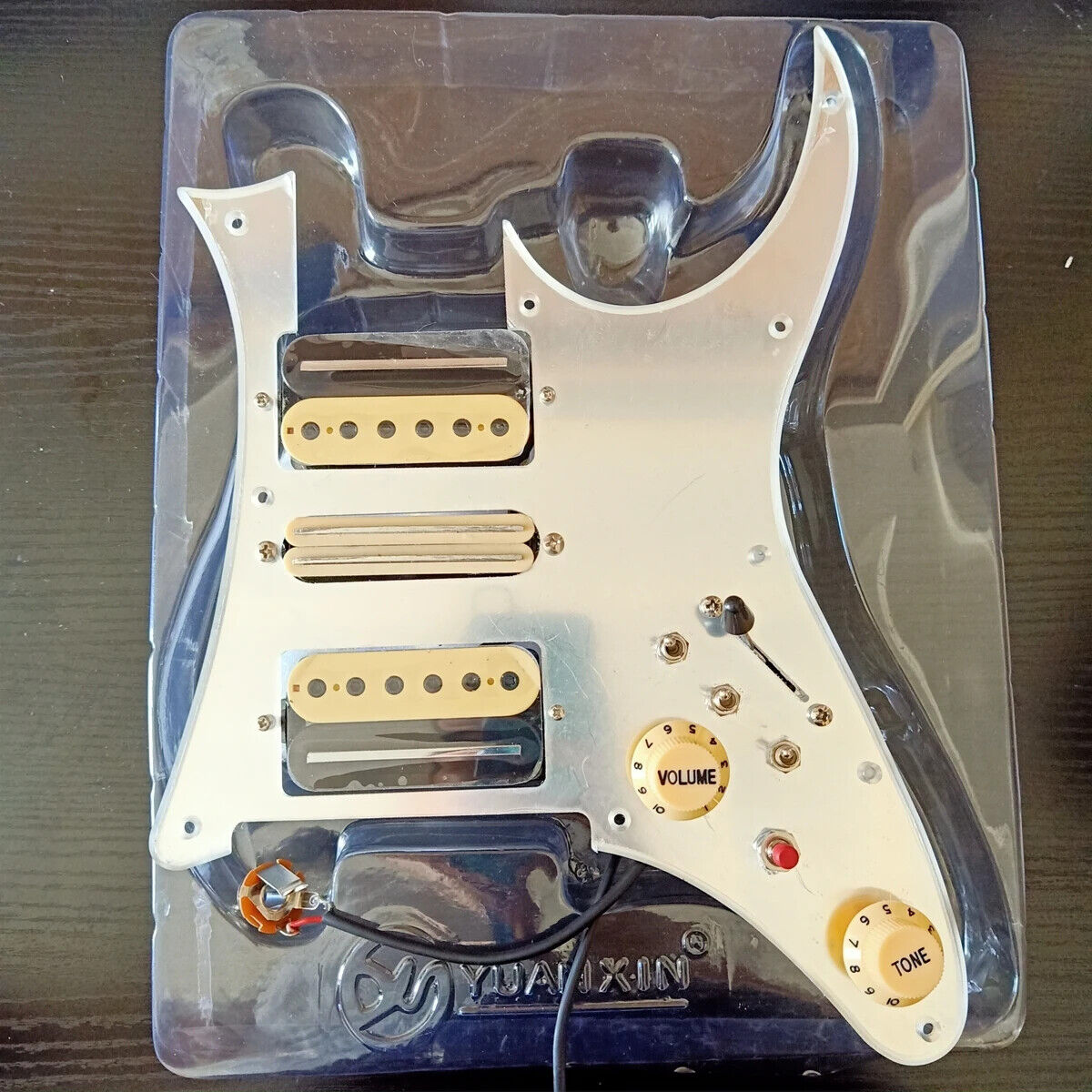 Prewired HSH Silver Mirror Pickguard Zebra Pickup 7 Way Switch Welding Harness For Fender Stratocaster Strat