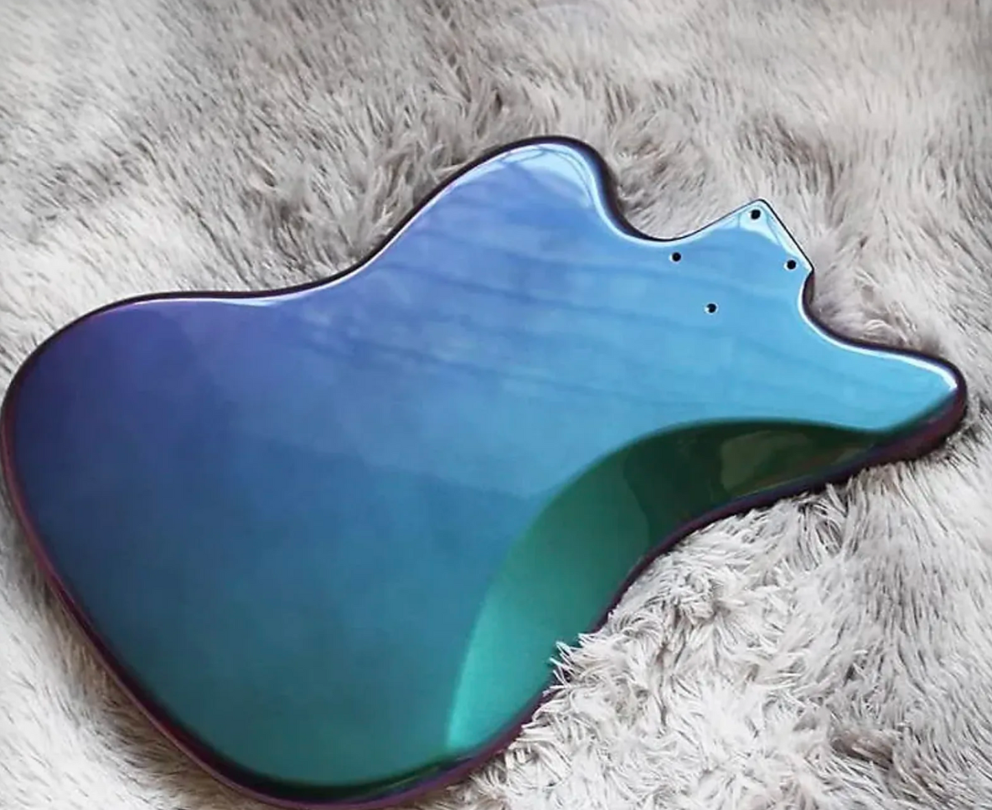 Alder Wood Guitar Body in Chameleon Green Finish Fit Jazzmaster Guitars