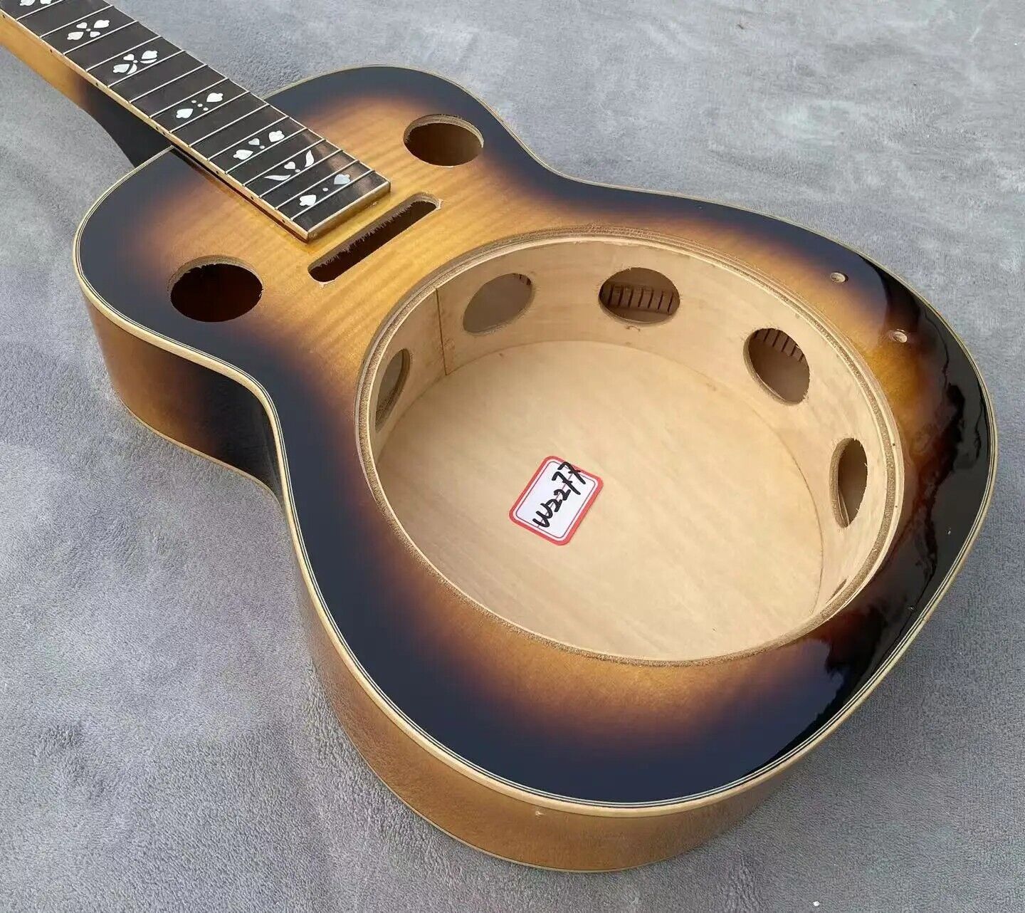 Custom DIY Project Dobro Resonator Guitar, Maple Neck, Rosewood Fingerboard