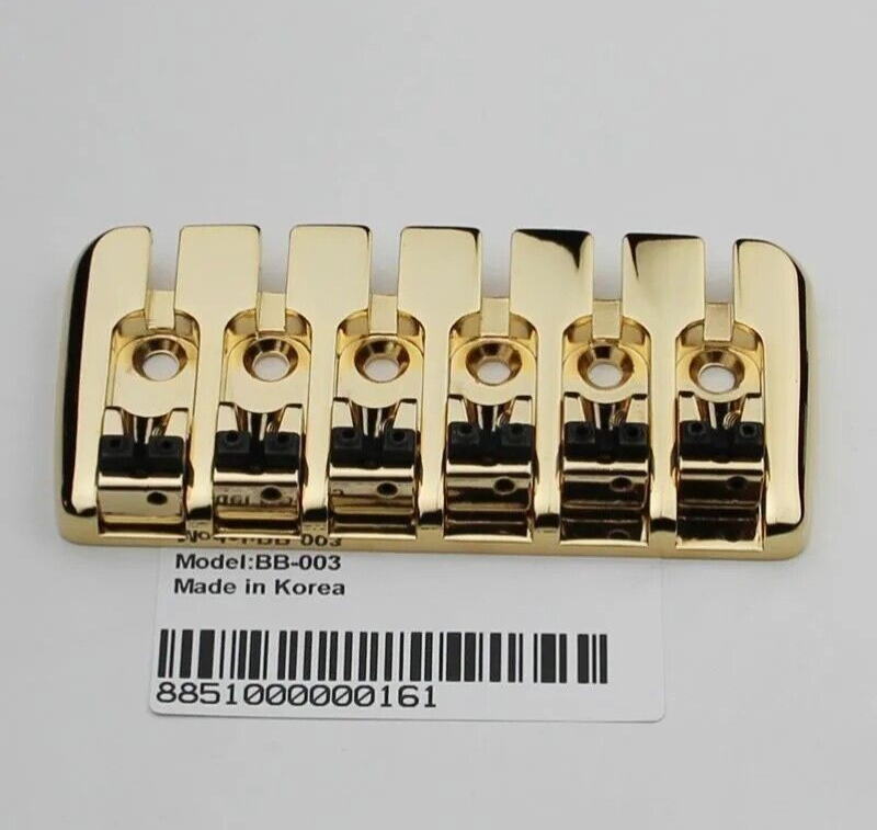 6 String Electric Bass Bridge in Gold Fit Schecter,Ibanez,Washburn,ESP LTD,Cort