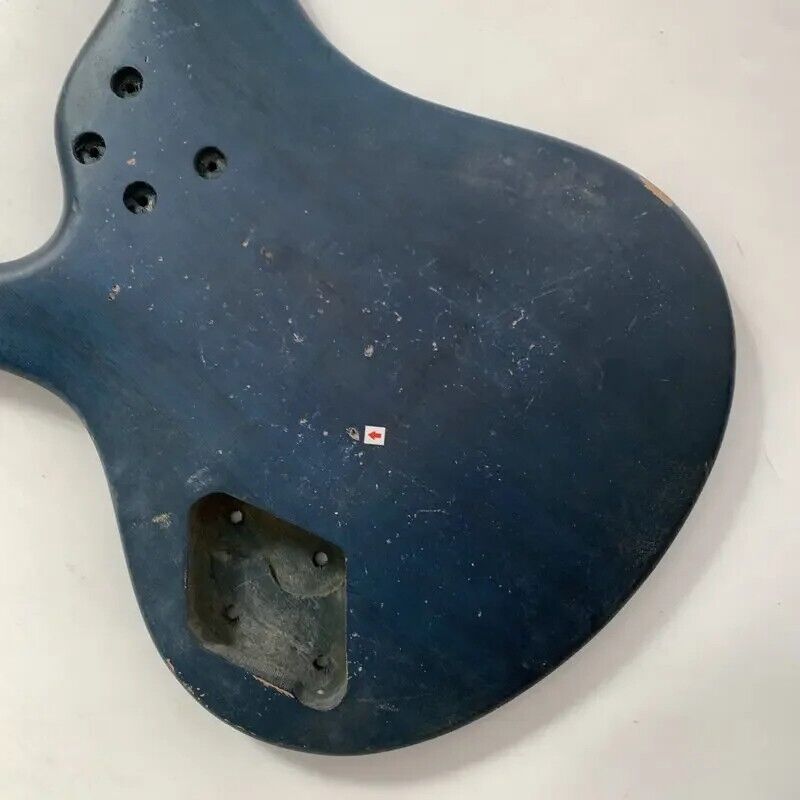 Blue 5 String Electric Bass Solid Basswood Body DIY Project