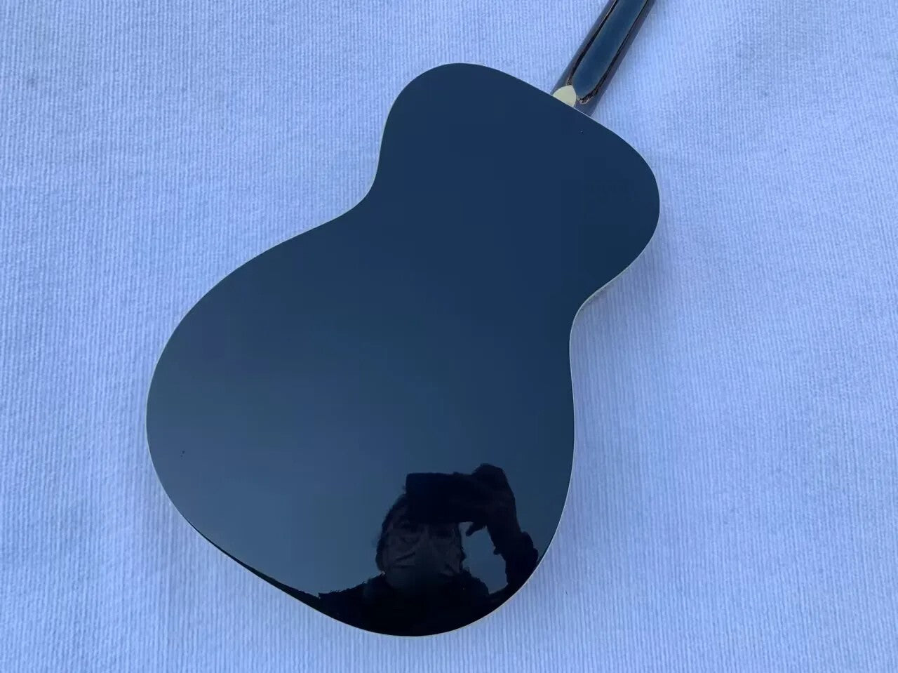 Black Glossy Finish Dobro Resonator Guitar, Maple Neck, Rosewood Fingerboard DIY