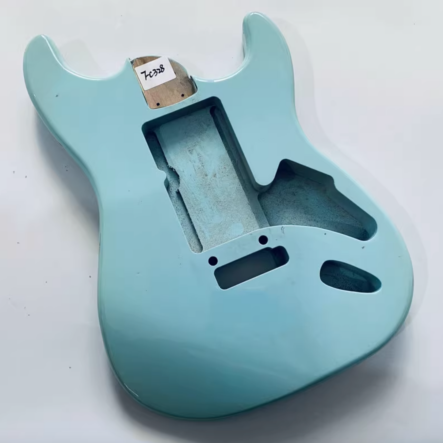 Light Blue Basswood Guitar Body Double Cutaway Fit Stratocaster Strat