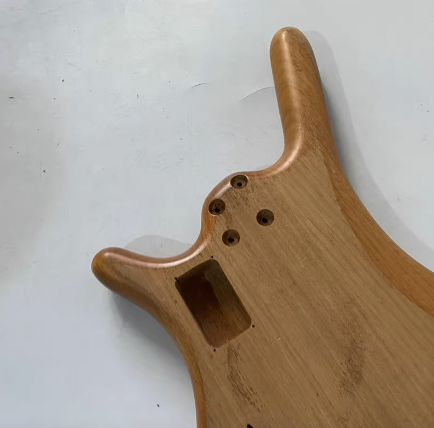 Solid Mahogany Wood 4 String Bass Body DIY Project