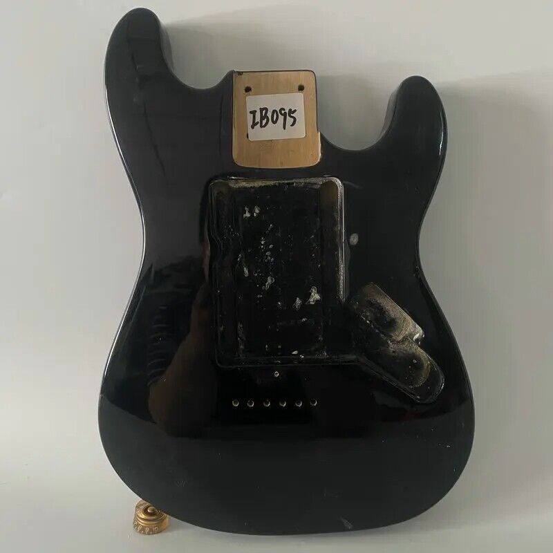 Basswood Black Electric Guitar Body, String Through Bridge Fit Stratocaster ST