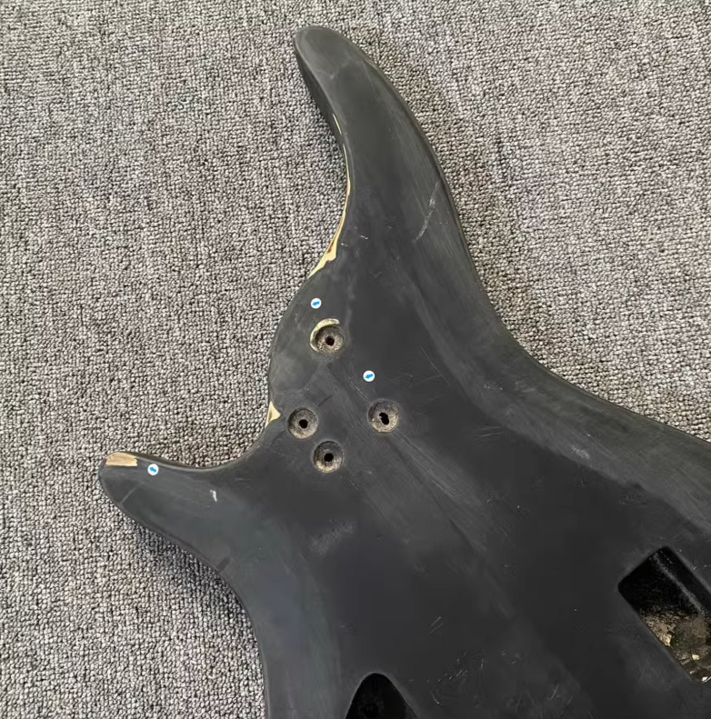 Black 4 String Electric Bass Basswood Body DIY Project
