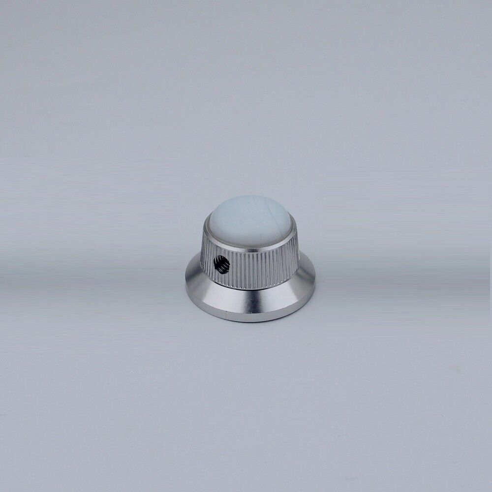 3pcs Metal Guitar Control Tone Volume Knobs with White Top For Stratocaster ST