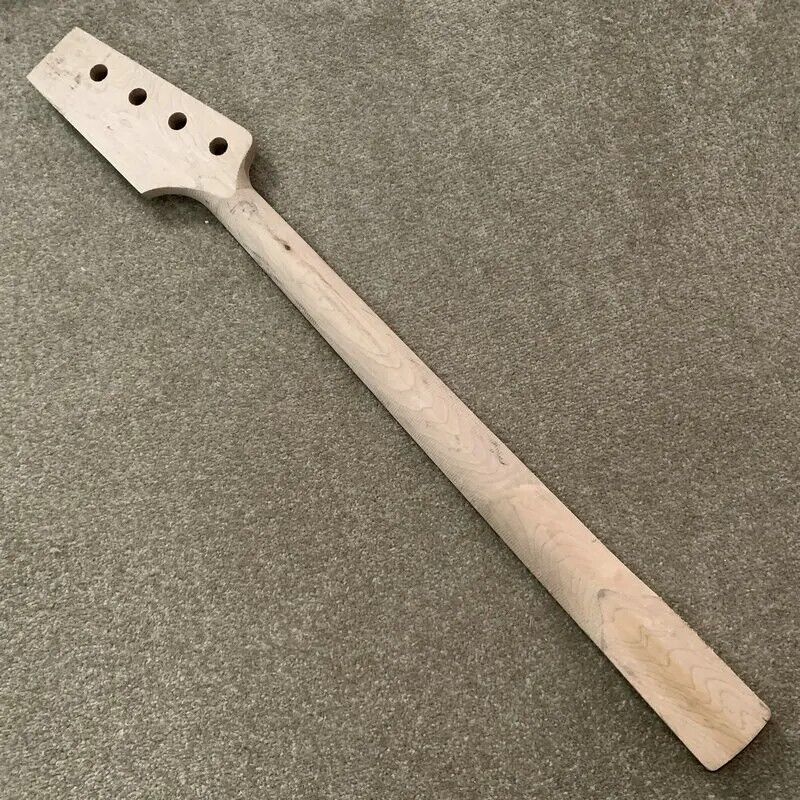 Fretless Rosewood Fingerboard 4 String Bass Uncut Maple Neck DIY Project