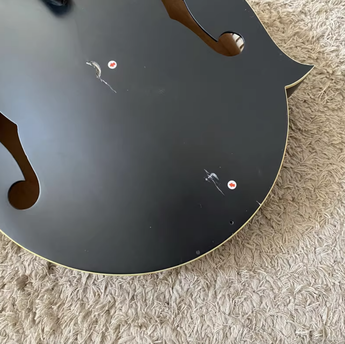 Black 8 String Mandolin, Spruce and Mahogany Body, 24 Frets Rosewood Fretboard