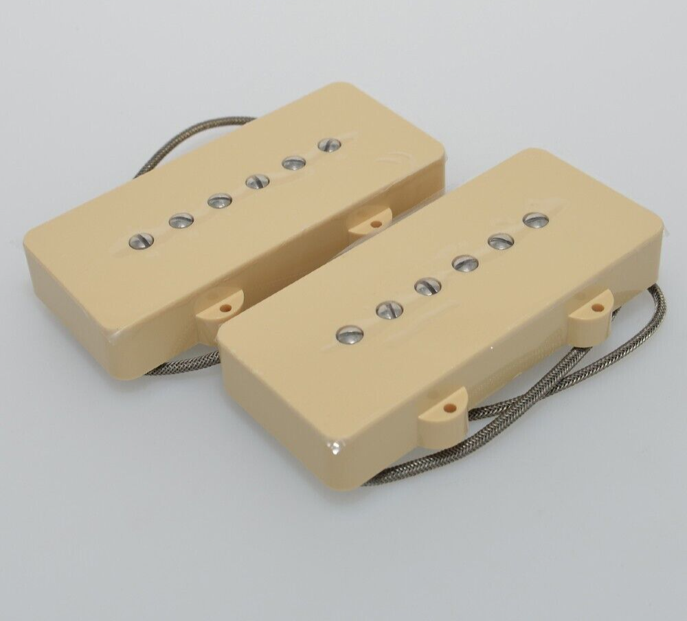 Alnico 5 Cream Guitar Soapbar Pickups Set For Fender Jazzmaster