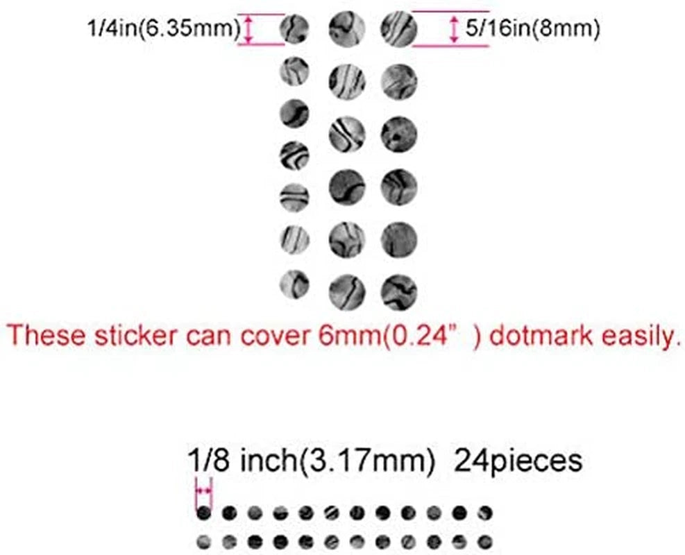 Ocher Gold Guitar Fingerboard Fretboard Inlay Stickers Markers Dots