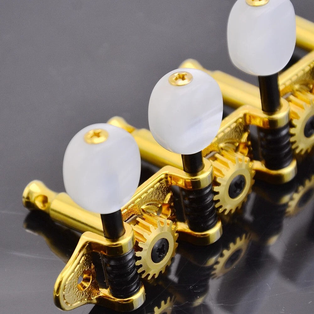 Gold 4R4L 8 String Mandolin Machine Heads Tuning Pegs Keys