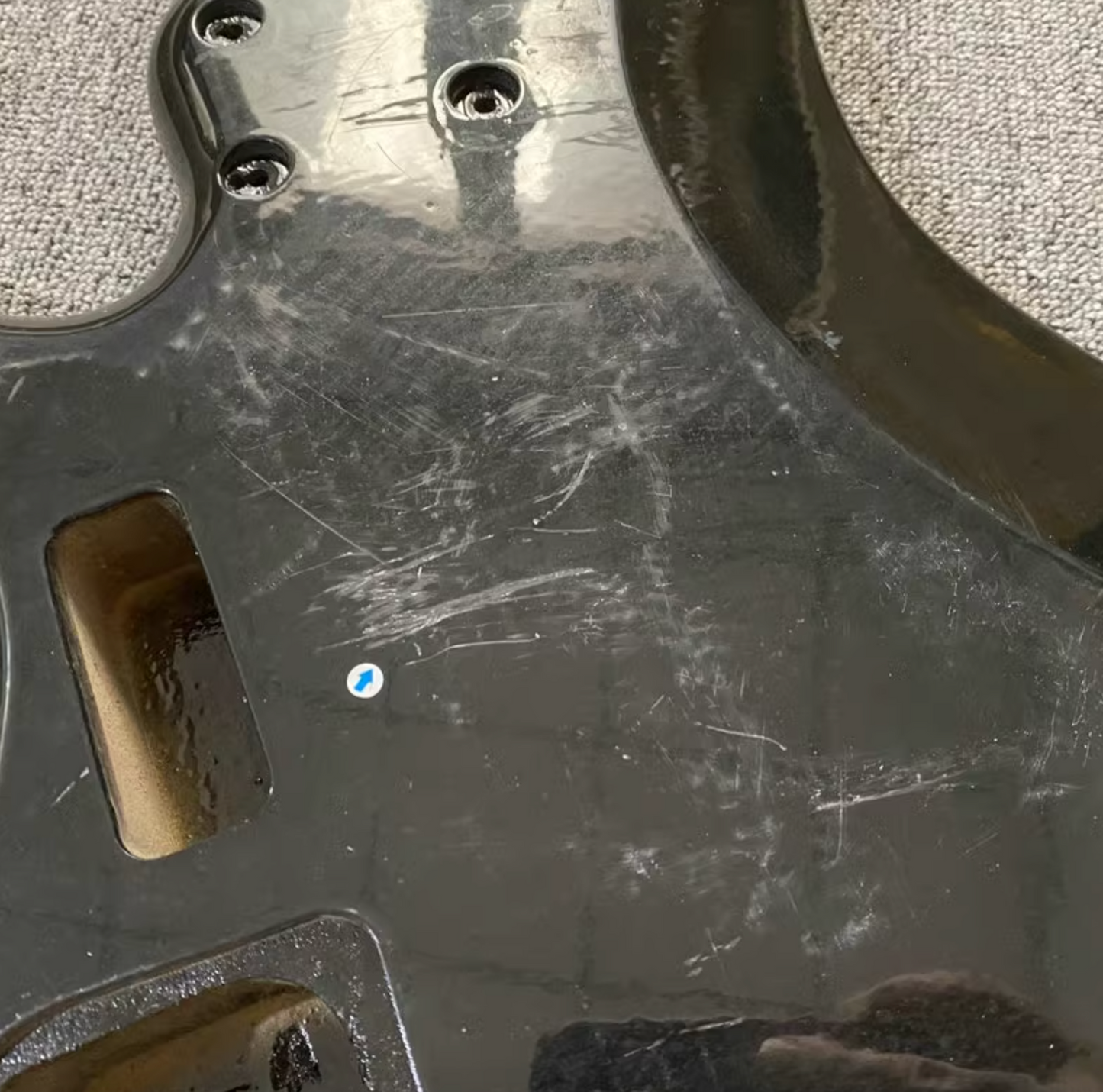 DIY Project Black 6 String Electric Bass Body