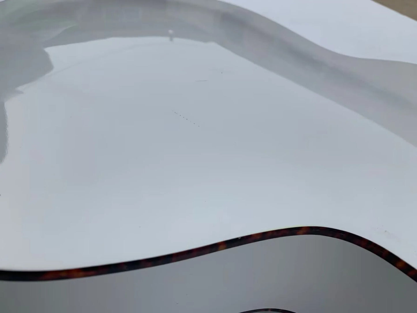 Glossy White DIY Project Hollow Jazz Guitar Body, Maple Neck, Rosewood Fretboard