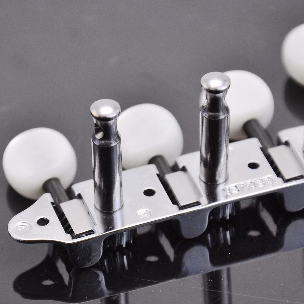 Silver 4R4L 8 String Mandolin Machine Heads Tuning Pegs Keys
