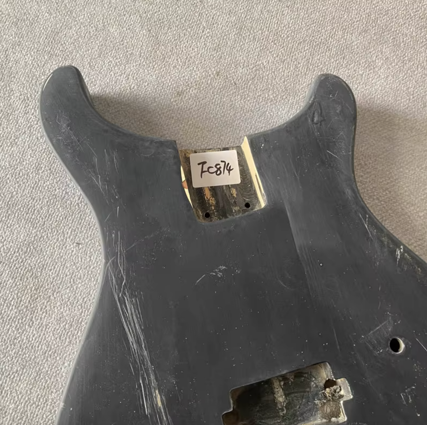 Black Double Cutaway Guitar Solid Basswood Body DIY Project