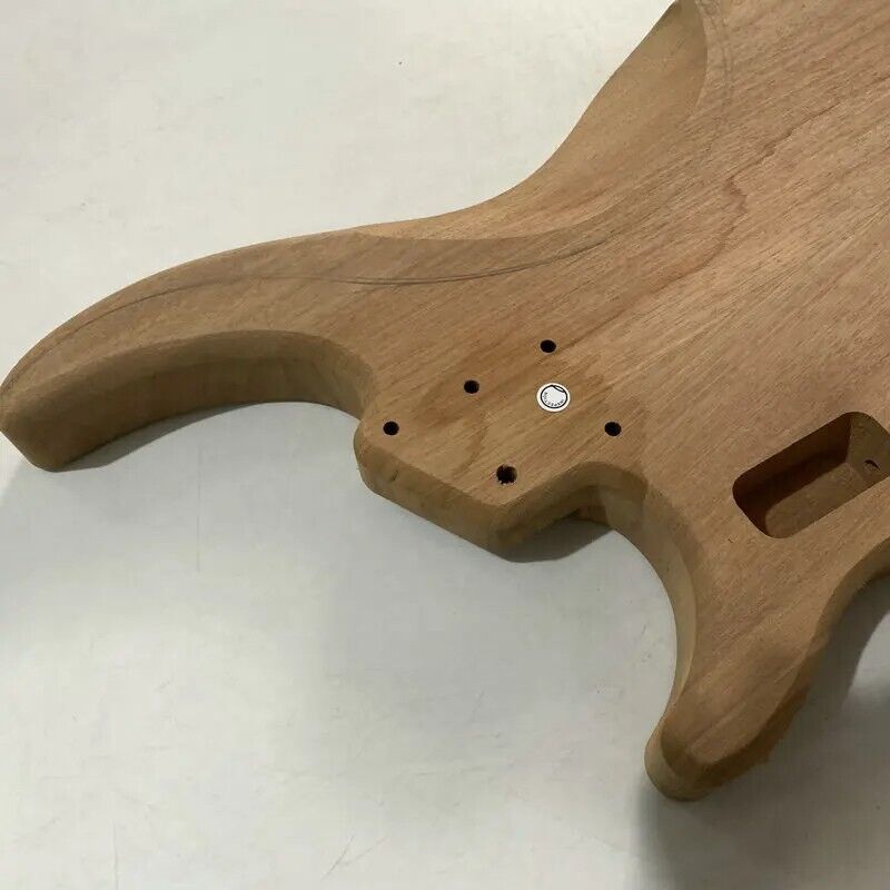 Mahogany Wood 4 String Electric Bass Guitar Body DIY Project