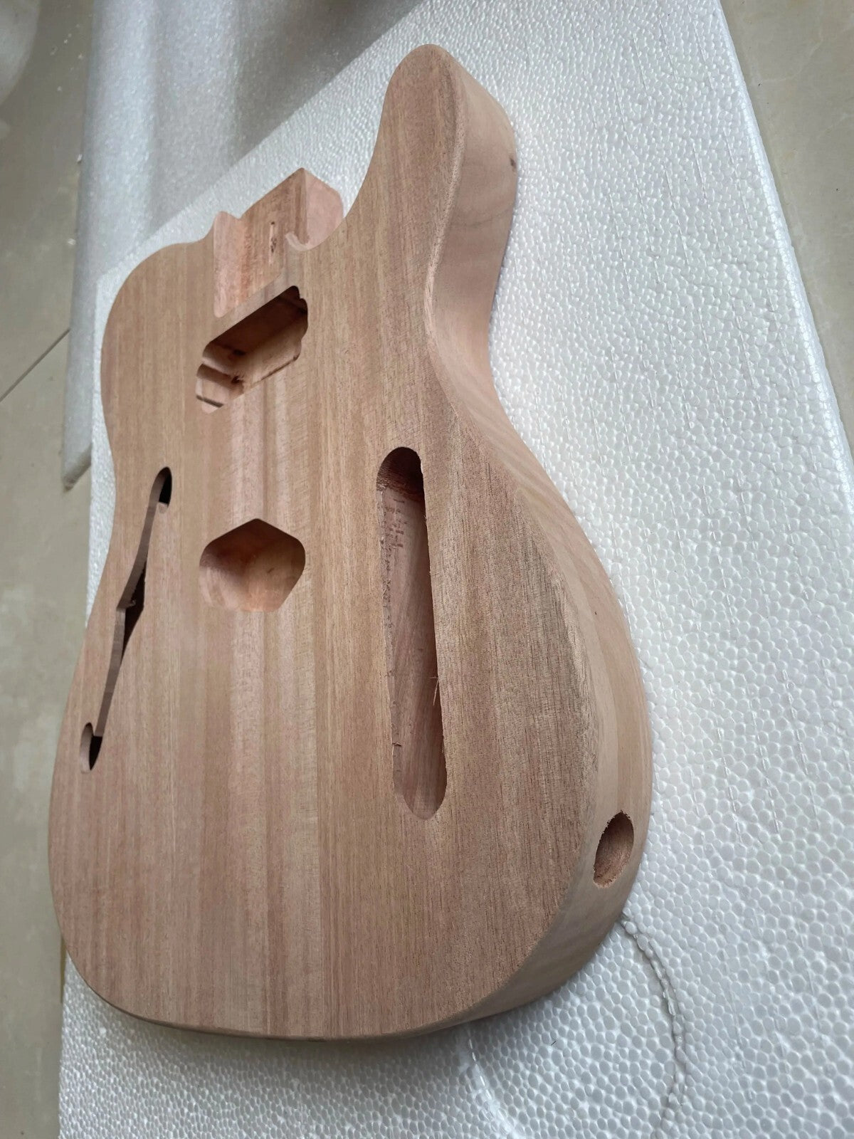 Unfinished Mahogany Wood Guitar Humbucker Body DIY Project Fit Telecaster Tele