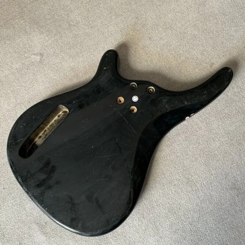 Black 4 String Electric Bass Basswood Body DIY Project