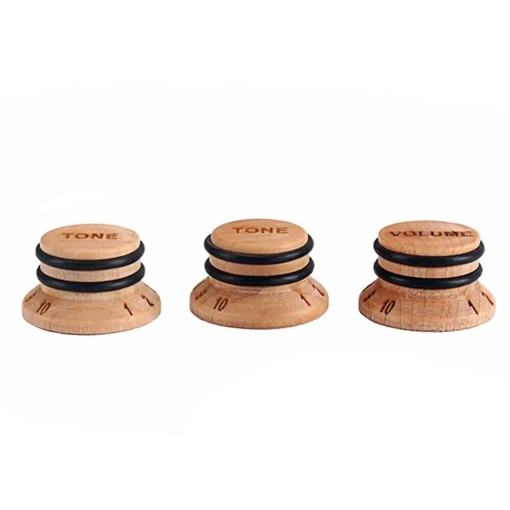 Maple Wood Guitar Tone And Volume Control Knobs Fit Fender Stratocaster ST