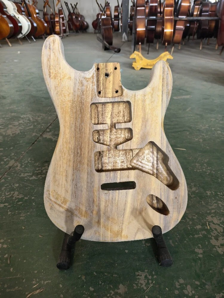 Poplar Wood DIY Project Guitar HSH Body Fit Stratocaster Strat