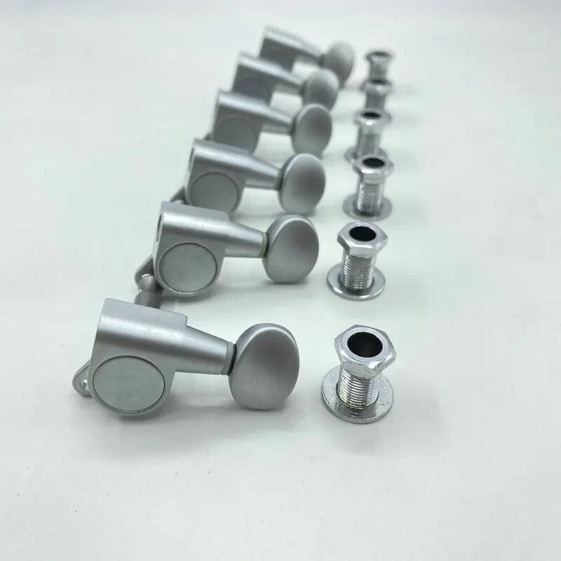 6R Satin Chrome Inline Guitar Machine heads Pegs Fit Ibanez,Fender,Peavey,Cort