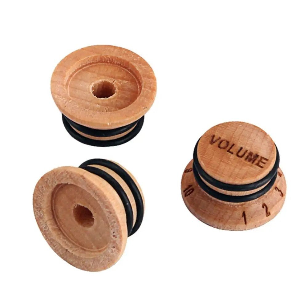 Maple Wood Guitar Tone And Volume Control Knobs Fit Fender Stratocaster ST
