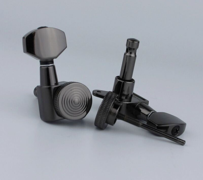 6R Black Nickel Guitar Locking Tuning Pegs Keys For Fender,Ibanez,Suhr,Jackson