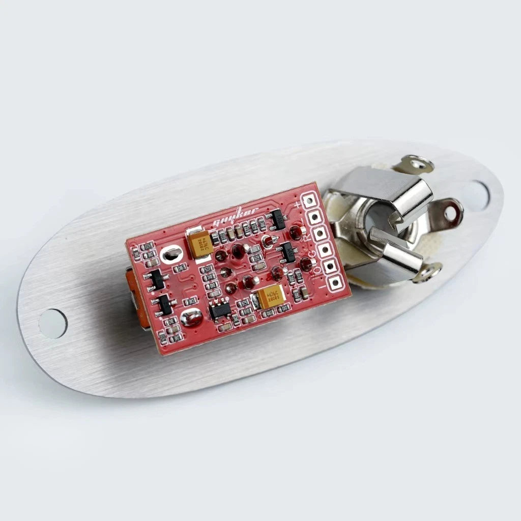 Guitar Active Preamp Oval Plate Clean Boost Buffered Bypass Pre-wired Fit ST