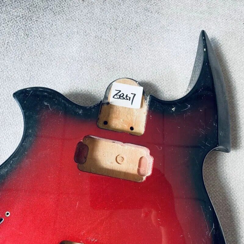 Red Burst Left Handed Guitar Basswood Body HH
