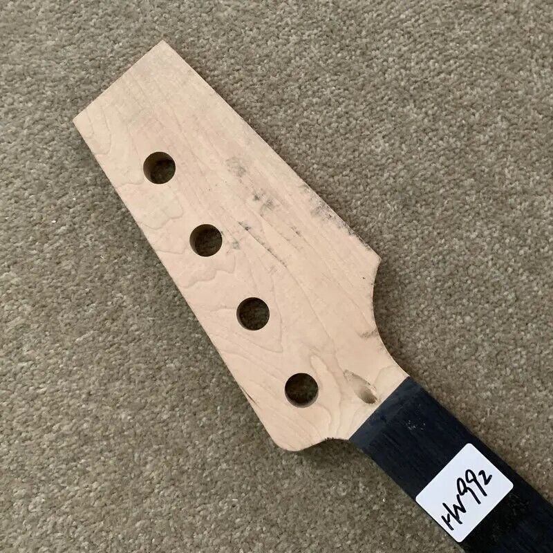 Fretless Rosewood Fingerboard 4 String Bass Uncut Maple Neck DIY Project