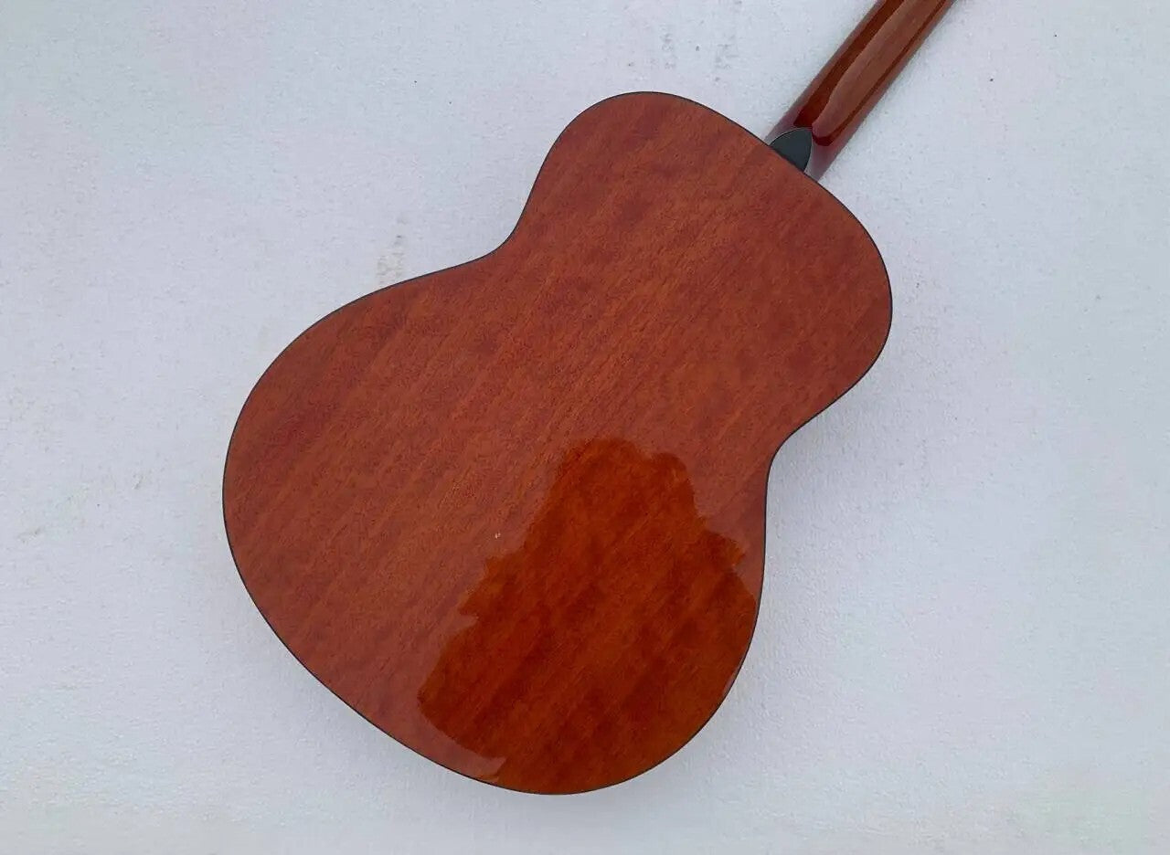 Cherry Burst DIY Dobro Resonator Guitar, Maple Neck, Rosewood Fretboard