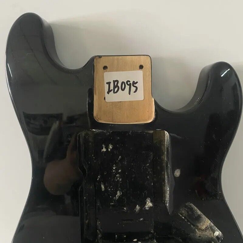 Basswood Black Electric Guitar Body, String Through Bridge Fit Stratocaster ST